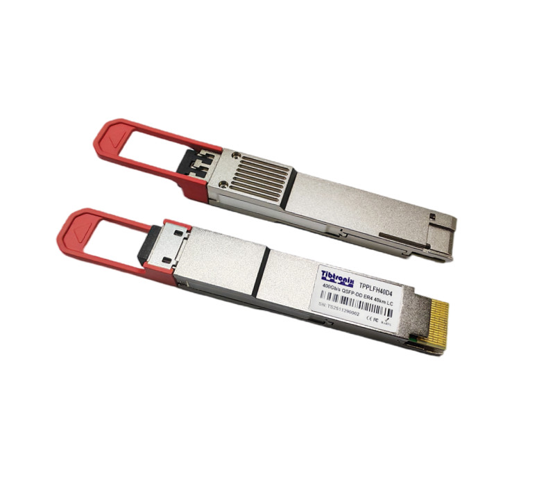 400Gb/s QSFP-DD ER4 40km SOA PAM4 Duplex LC/UPC SMF Optical Transceiver Module
